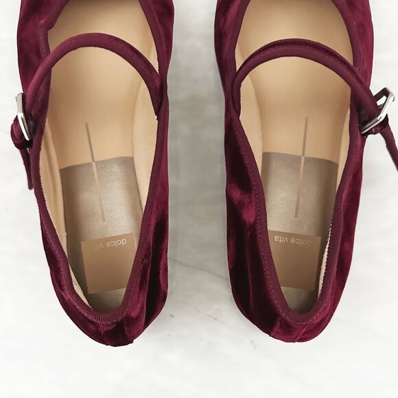 NWOT Dolce Vita Roslyn Velvet Ballet Flats - Picture 10 of 14